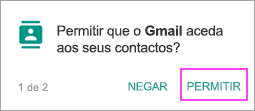 Permitir contactos