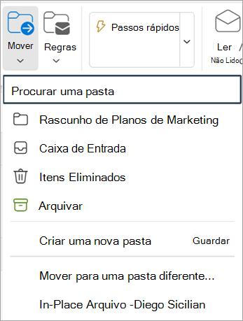 Selecione Mover do Friso