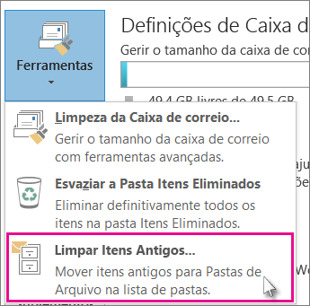 Limpar itens antigos
