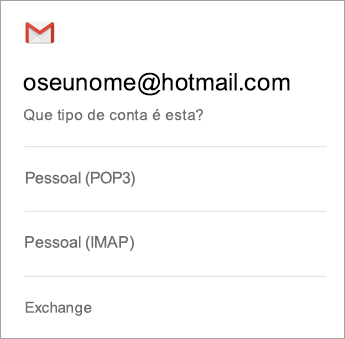 Selecionar Exchange