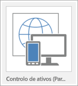 Botão de modelos de aplicações Web do Access