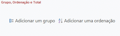 Painel Grupo, Ordenação e Total