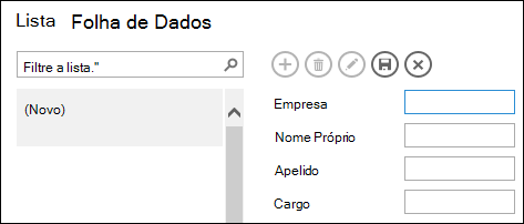 Add a record to a list view