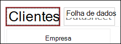 Legenda da Vista de Lista alterada para Clientes
