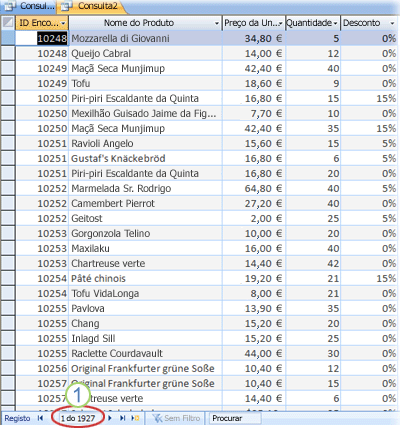 O resultado corrigido da consulta
