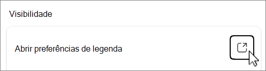 Captura de ecrã do botão Abrir legenda preferências.