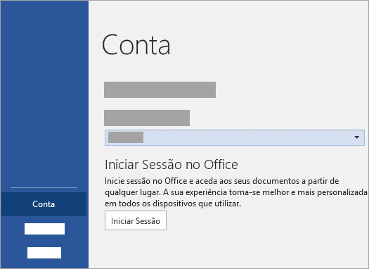 Inicie sessão com a sua Conta Microsoft ou conta escolar ou profissional do Office 365.