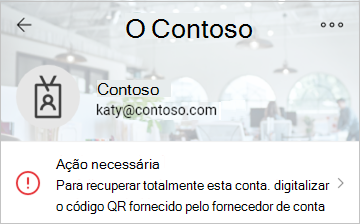 O Authenticator apresenta uma palavra-passe única como código de verificação