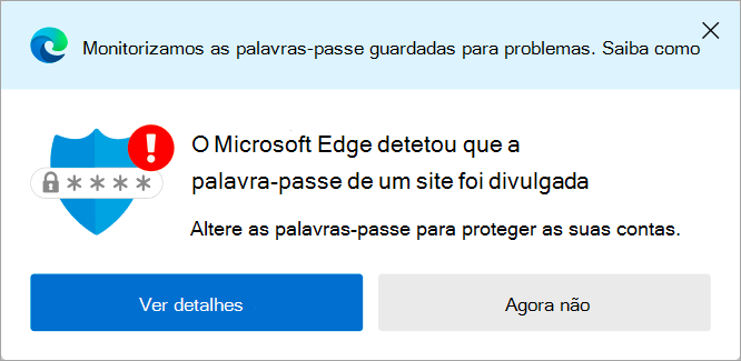 Alerta de fuga de palavra-passe