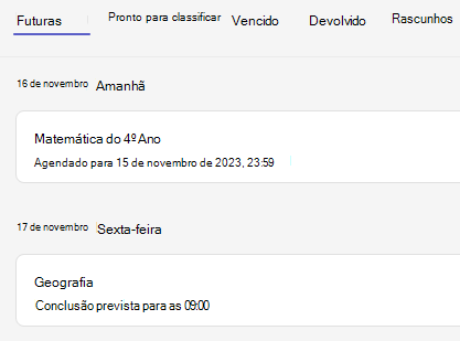 atribuições