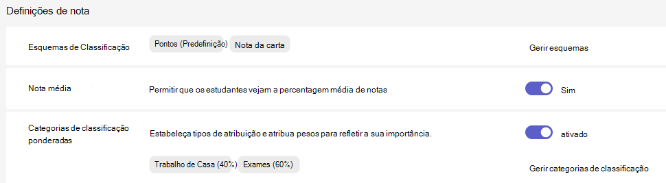 definições de classificação