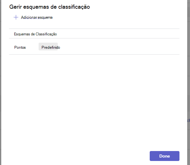 gerir esquemas de classificação
