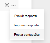 Captura de ecrã da opção publicar pontuações.