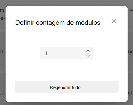 Definir contagem de módulos