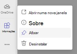 Captura de ecrã a mostrar o pin.