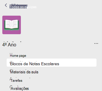 bloco de notas escolar