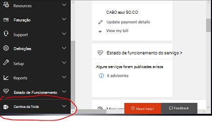 centros de administração