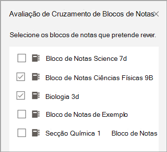 Captura de ecrã do bloco de notas a rever.