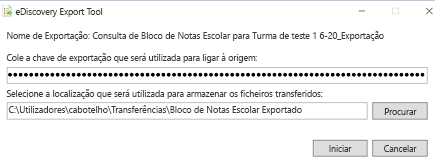 chave de exportação