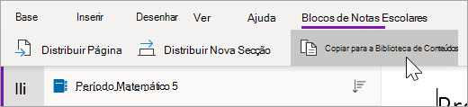 Selecione Copiar para a Biblioteca de Conteúdos.