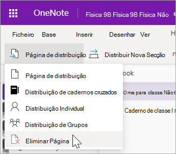 Selecione Eliminar Página.