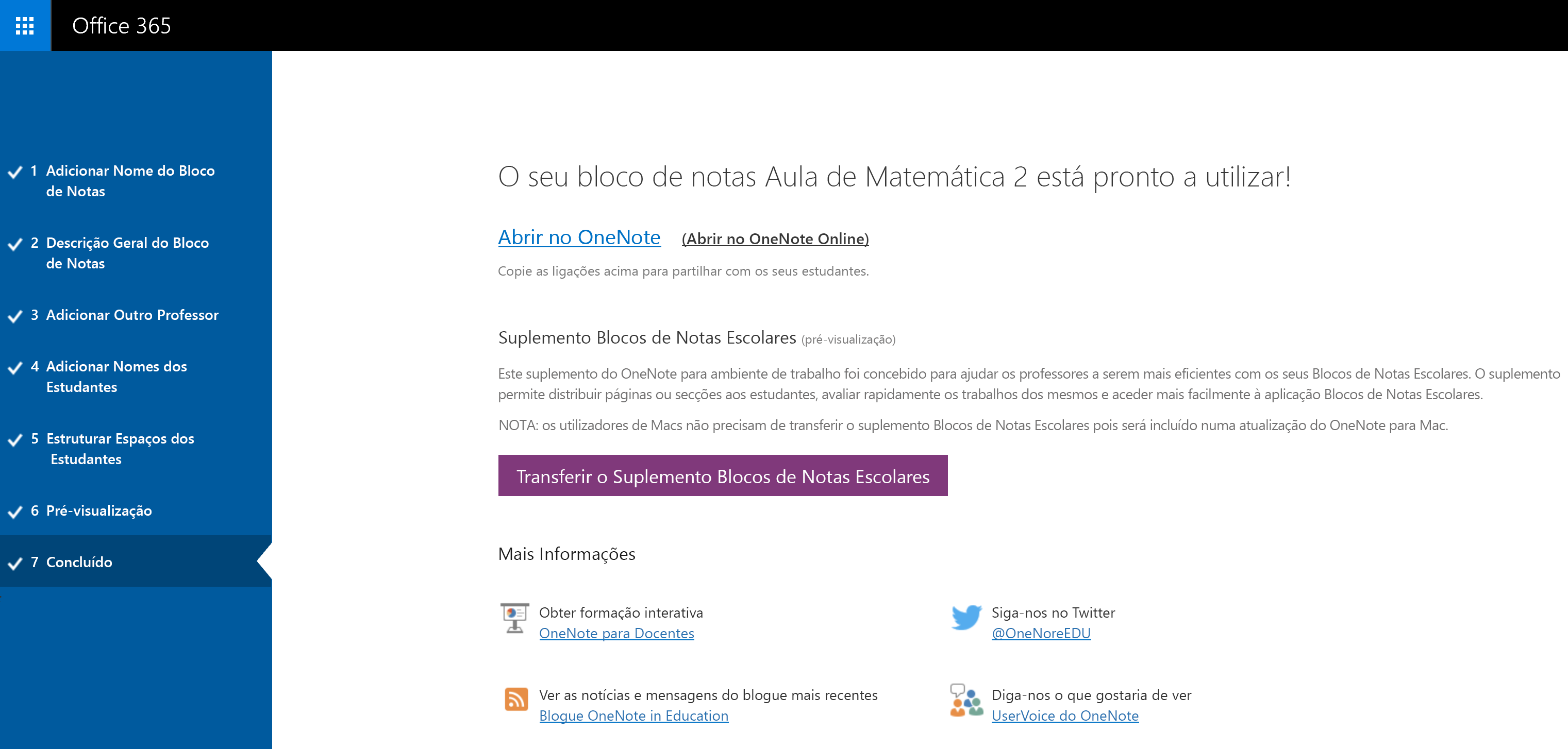 ligação de bloco de notas