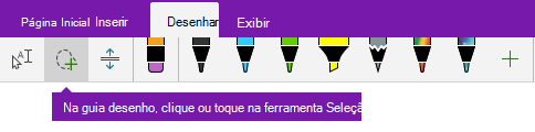 O botão Seleção de Laço no separador Desenhar