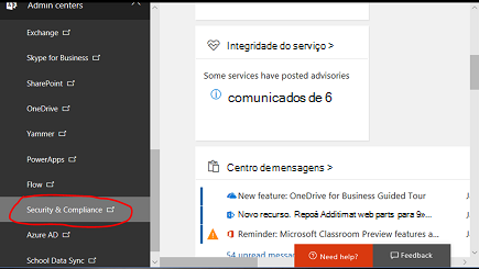 Selecionar segurança e conformidade