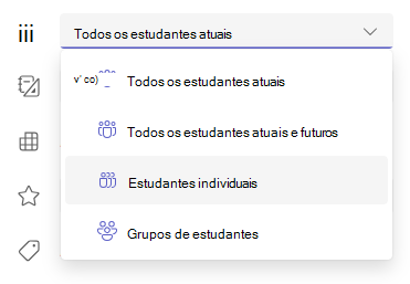 estudantes individuais