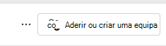 Captura de ecrã de adesão à equipa.