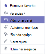 Adicionar canal