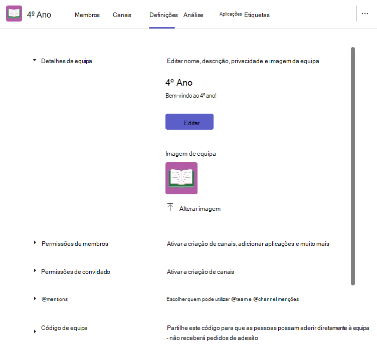 Configurações