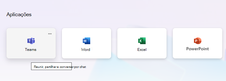 Captura de ecrã do teams.