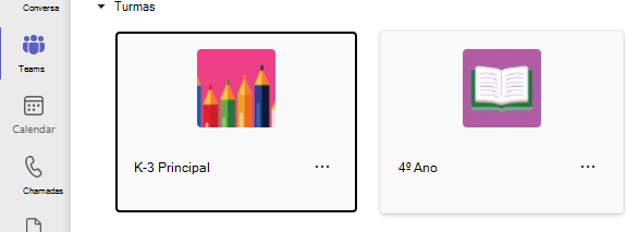 Captura de ecrã do Teams.