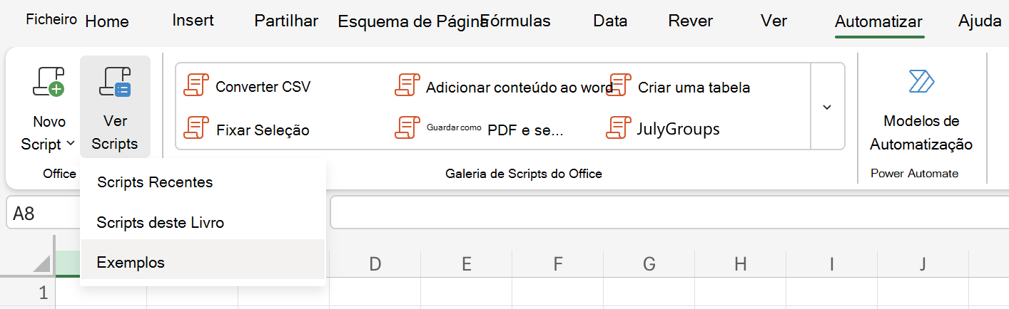 Introdução aos Scripts do Office no Excel | Microsoft Support