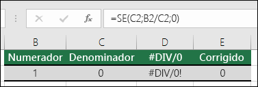 Função de processamento de erros como SE pode ser utilizada para cobrir erros