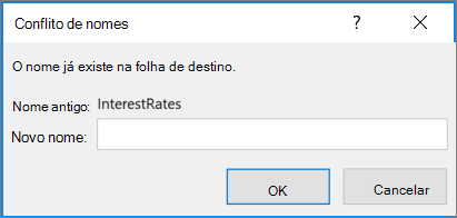 Mudar o nome do intervalo em conflito