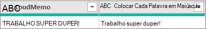 Adicionar uma coluna para capitalizar cada palavra