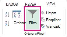 Botão Filtrar
