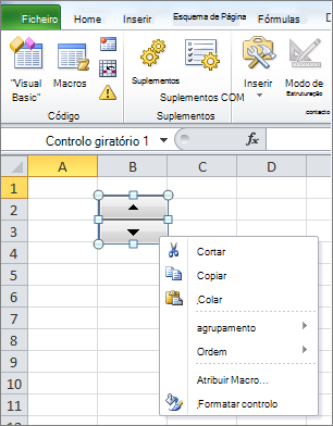 Como utilizar os controlos de formulários numa folha de cálculo no ...