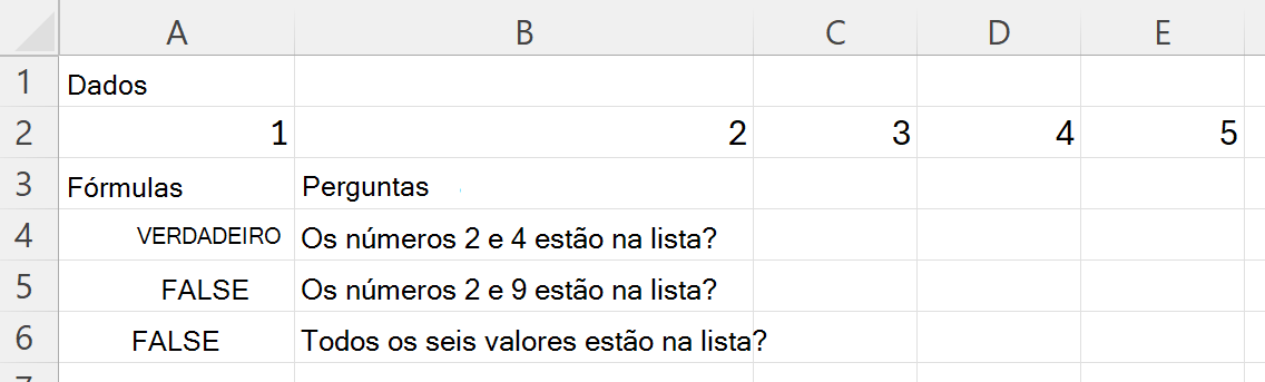 Utilizar HASALL para verificar se um intervalo contém todos os valores num conjunto