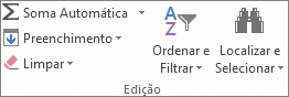 Grupo Editar no separador Base