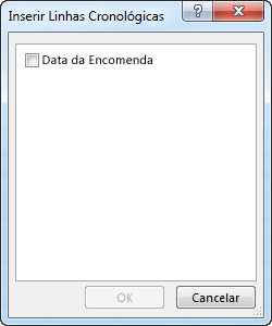 Caixa de diálogo Inserir Linha de Tempo