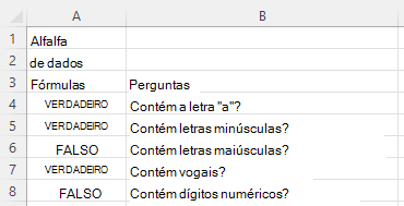 Usando REGEXTEXT para responder a várias perguntas sobre a palavra alfafa