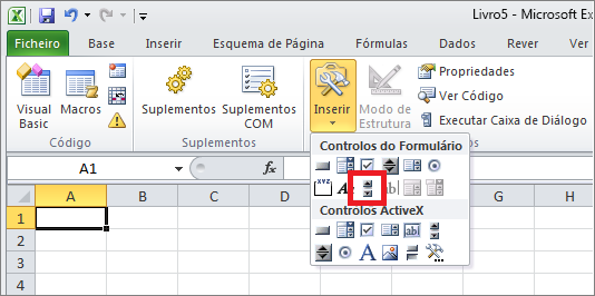 Como utilizar os controlos de formulários numa folha de cálculo no ...