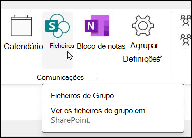 Selecione Files no friso do Outlook