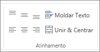 Captura de ecrã do grupo Alinhamento.
