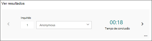 Navegar pelas respostas individuais com as setas