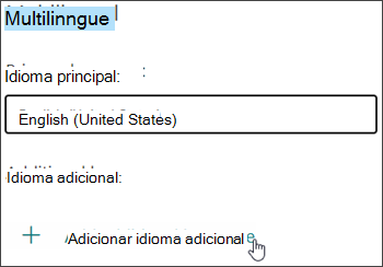 Adicionar um idioma