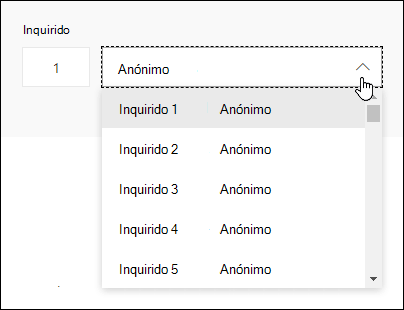 Ver uma lista pendente de inquiridos no Microsoft Forms